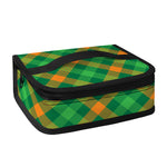 Green And Orange Buffalo Plaid Print Small Lunch Bag