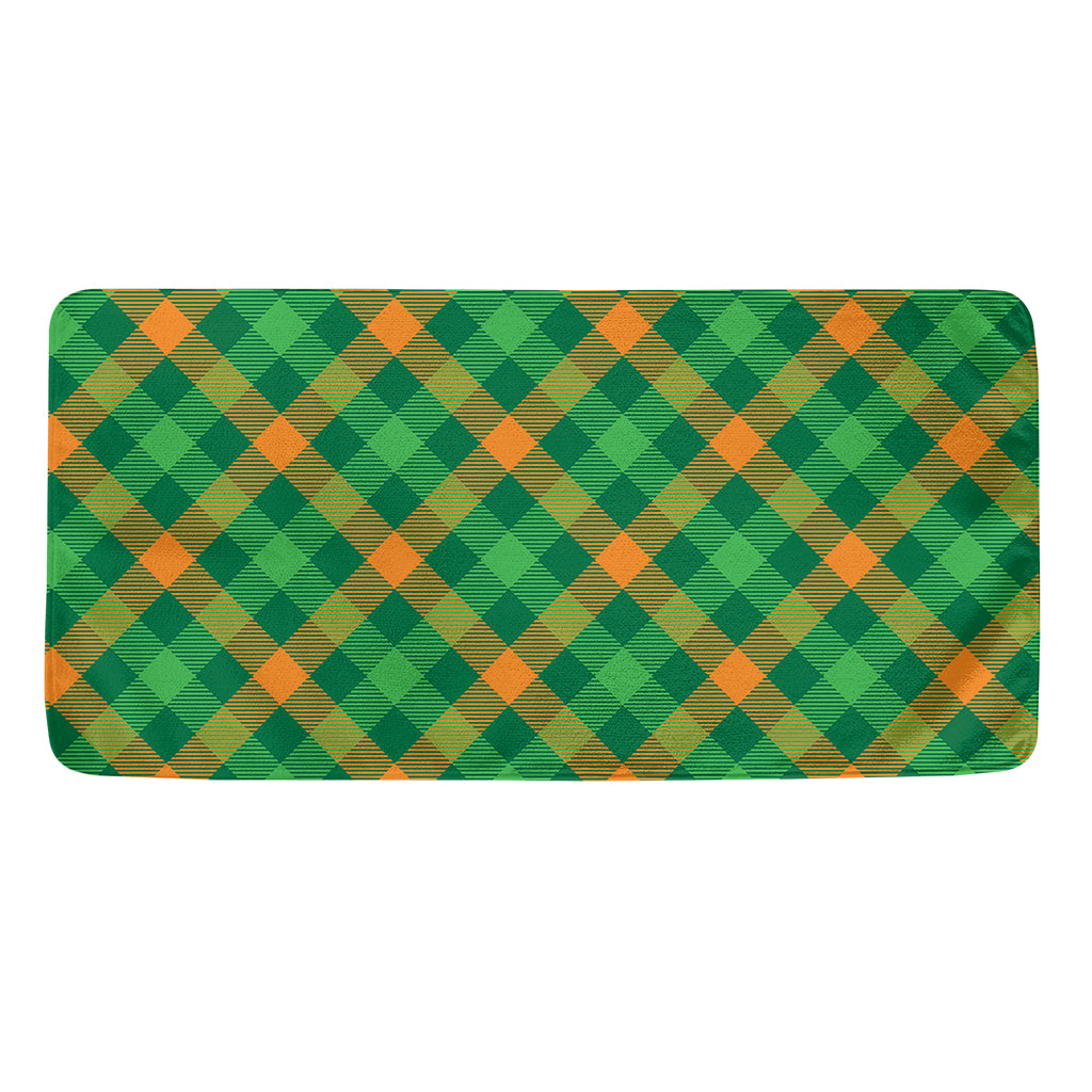 Green And Orange Buffalo Plaid Print Towel