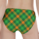Green And Orange Buffalo Plaid Print Women's Panties