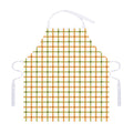 Green And Orange Tattersall Print Adjustable Apron