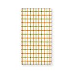 Green And Orange Tattersall Print Baby Crib Sheet