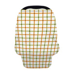 Green And Orange Tattersall Print Baby Seat Cover