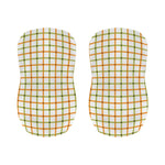 Green And Orange Tattersall Print Bar Stool Covers