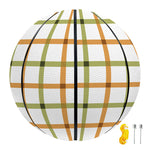 Green And Orange Tattersall Print Basketball
