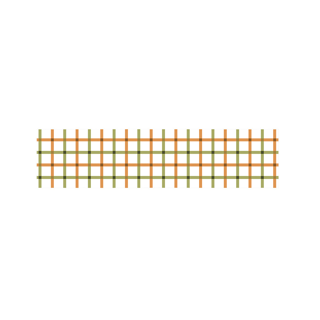 Green And Orange Tattersall Print Bed Runner