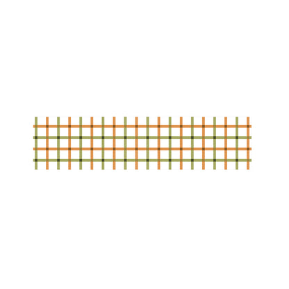 Green And Orange Tattersall Print Bed Runner