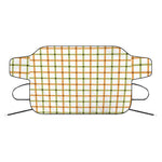 Green And Orange Tattersall Print Car Windshield Snow Cover