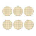 Green And Orange Tattersall Print Coaster Set