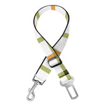 Green And Orange Tattersall Print Dog Seat Belt
