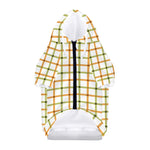 Green And Orange Tattersall Print Dog Zip Up Hoodie