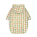 Green And Orange Tattersall Print Dog Zip Up Hoodie