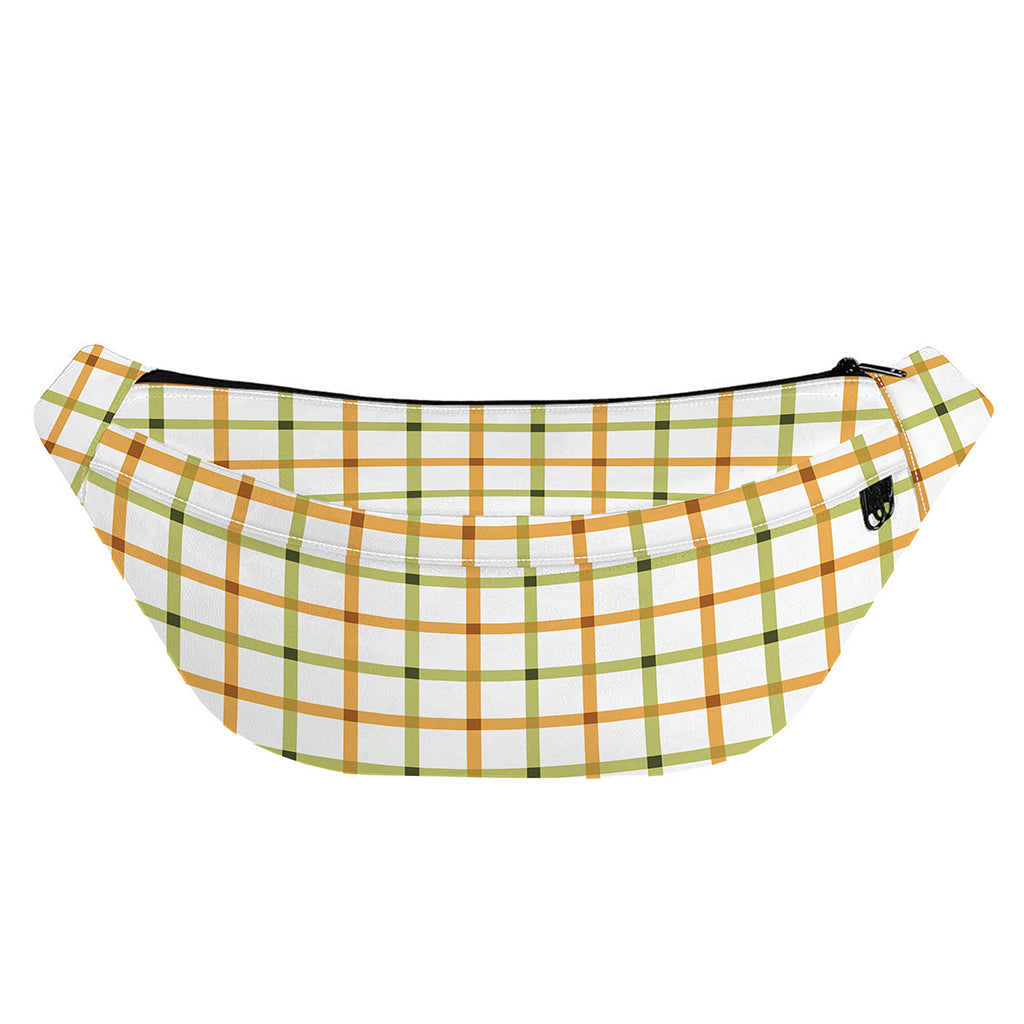 Green And Orange Tattersall Print Fanny Pack