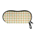 Green And Orange Tattersall Print Glasses Case