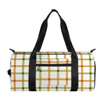 Green And Orange Tattersall Print Gym Bag