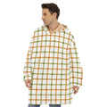 Green And Orange Tattersall Print Hoodie Blanket