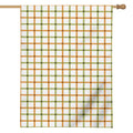 Green And Orange Tattersall Print House Flag