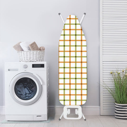 Green And Orange Tattersall Print Ironing Board Cover