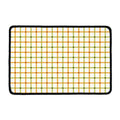 Green And Orange Tattersall Print Kitchen Mat