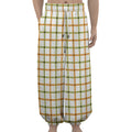 Green And Orange Tattersall Print Lantern Pants