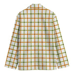 Green And Orange Tattersall Print Men's Blazer