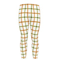 Green And Orange Tattersall Print Men's Leggings