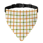 Green And Orange Tattersall Print Over The Collar Dog Bandana