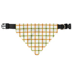Green And Orange Tattersall Print Over The Collar Dog Bandana