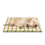 Green And Orange Tattersall Print Pet Cooling Mat Cover
