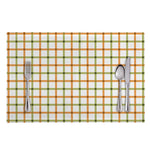 Green And Orange Tattersall Print Placemat