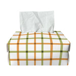 Green And Orange Tattersall Print Rectangle Tissue Box Cover