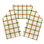 Green And Orange Tattersall Print Scarf