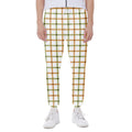 Green And Orange Tattersall Print Joggers