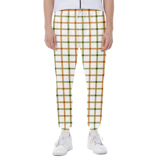 Green And Orange Tattersall Print Scuba Joggers
