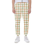 Green And Orange Tattersall Print Scuba Joggers