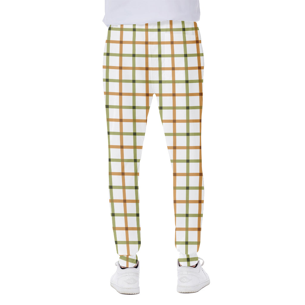 Green And Orange Tattersall Print Scuba Joggers