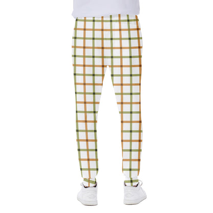 Green And Orange Tattersall Print Scuba Joggers