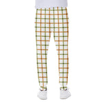 Green And Orange Tattersall Print Scuba Joggers