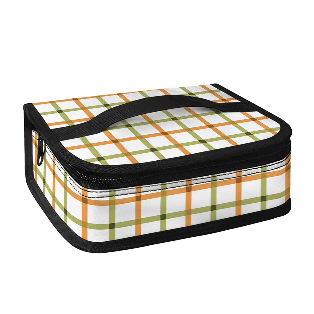 Green And Orange Tattersall Print Small Lunch Bag