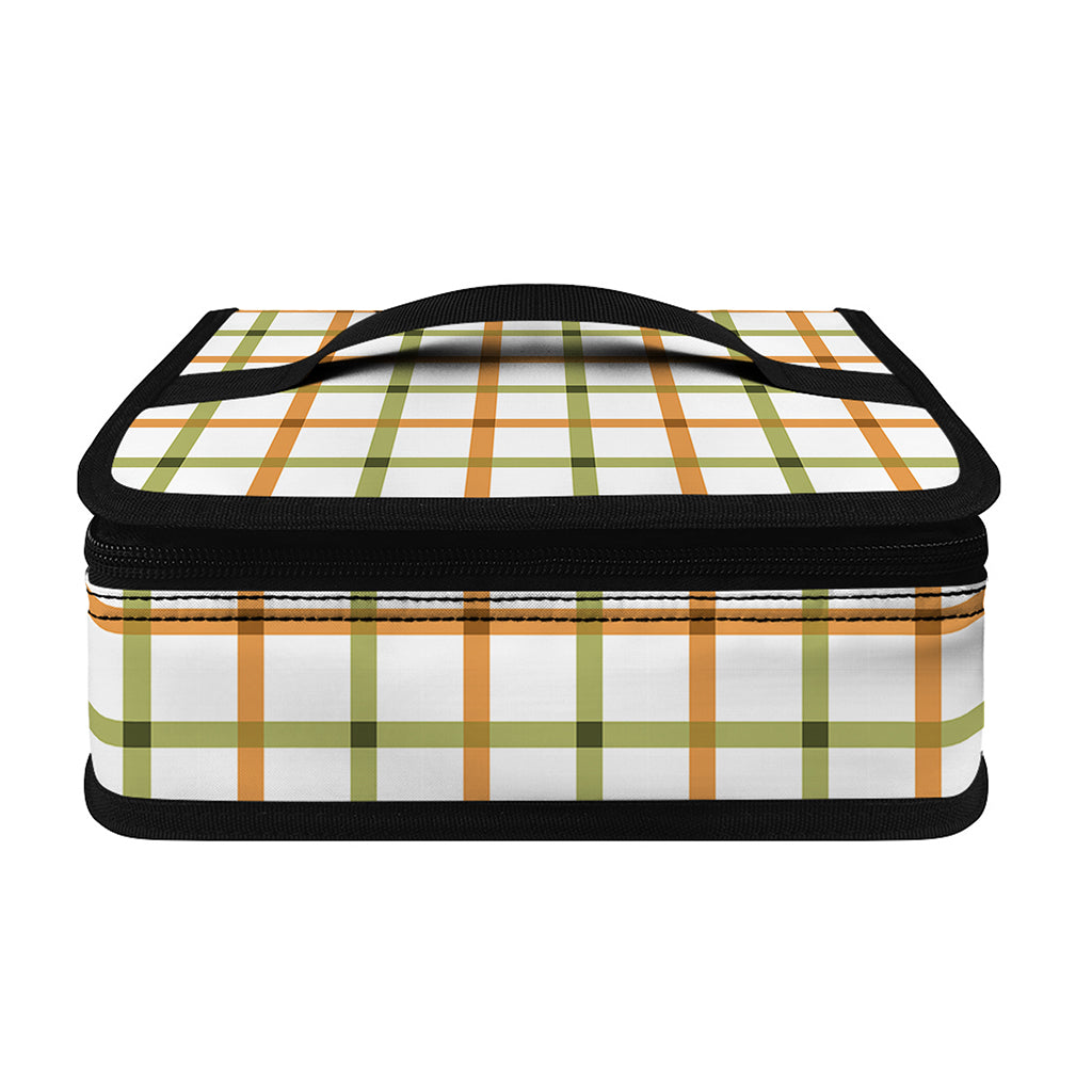 Green And Orange Tattersall Print Small Lunch Bag