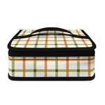 Green And Orange Tattersall Print Small Lunch Bag