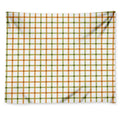 Green And Orange Tattersall Print Tapestry