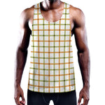Green And Orange Tattersall Print Training Tank Top