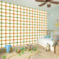 Green And Orange Tattersall Print Wall Sticker