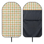 Green And Orange Tattersall Print Waterproof Car Seat Cover