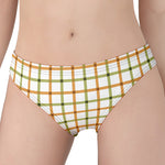 Green And Orange Tattersall Print Women's Panties