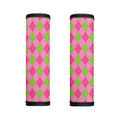 Green And Pink Argyle Pattern Print Handle Covers