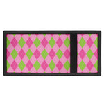 Green And Pink Argyle Pattern Print Trifold Wallet