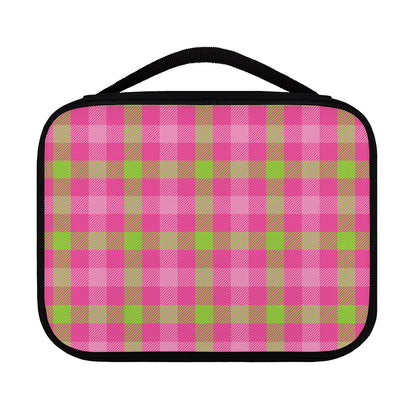 Green And Pink Buffalo Plaid Print Classic Bible Case