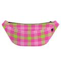 Green And Pink Buffalo Plaid Print Fanny Pack