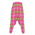 Green And Pink Buffalo Plaid Print Hammer Pants